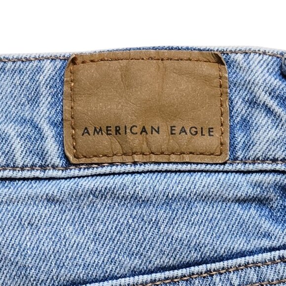 American Eagle Jeans Womens 0 Short Blue Stovepipe Strigid Mid Rise Distressed - Picture 11 of 16
